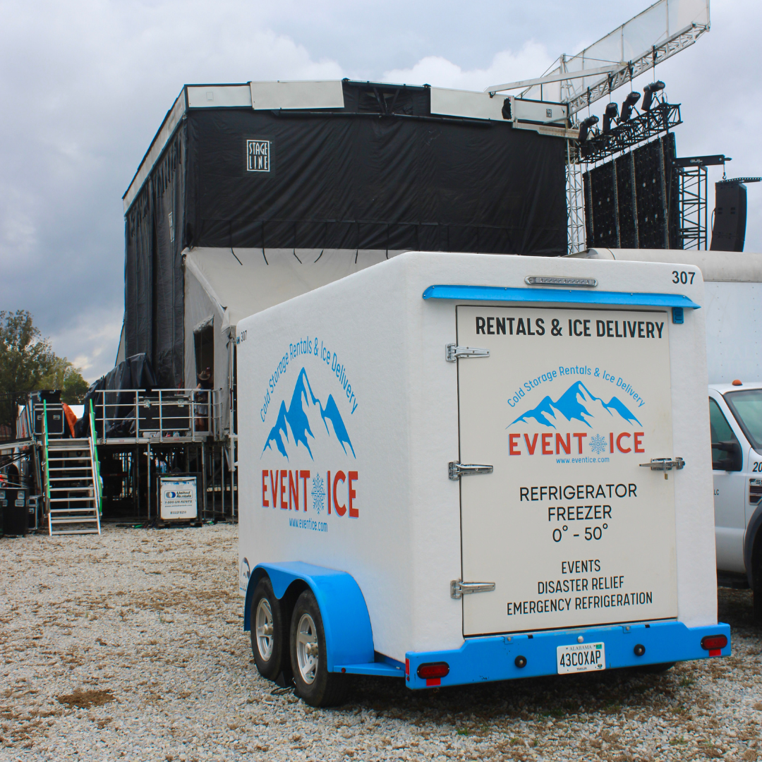 Event Ice 12- Foot Refrigerated Truck, Cold Storage Solutions, Event Rentals, Ice Delivery