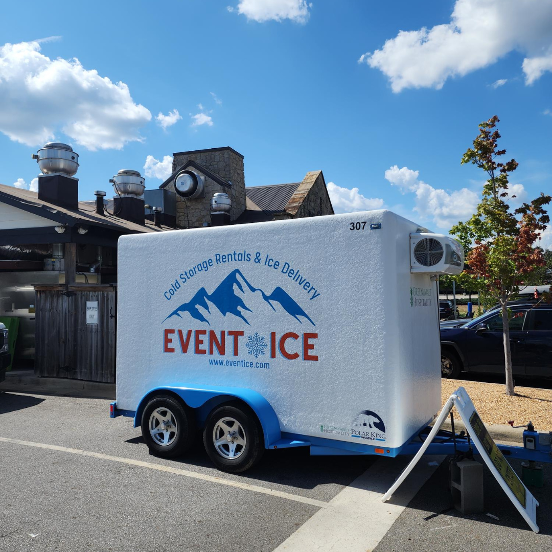 Event Ice 12- Foot Trailer at Bow and Arrow for Emergency Refrigeration